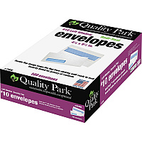 Quality Park No. 10 Single Window Security Tinted Business Envelopes with a Self-Seal Closure (QUA21418)