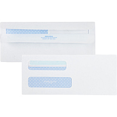 Quality Park No. 8-5/8 Double Window Security Tint Envelopes with Redi-Seal Self-Seal (QUA24539)