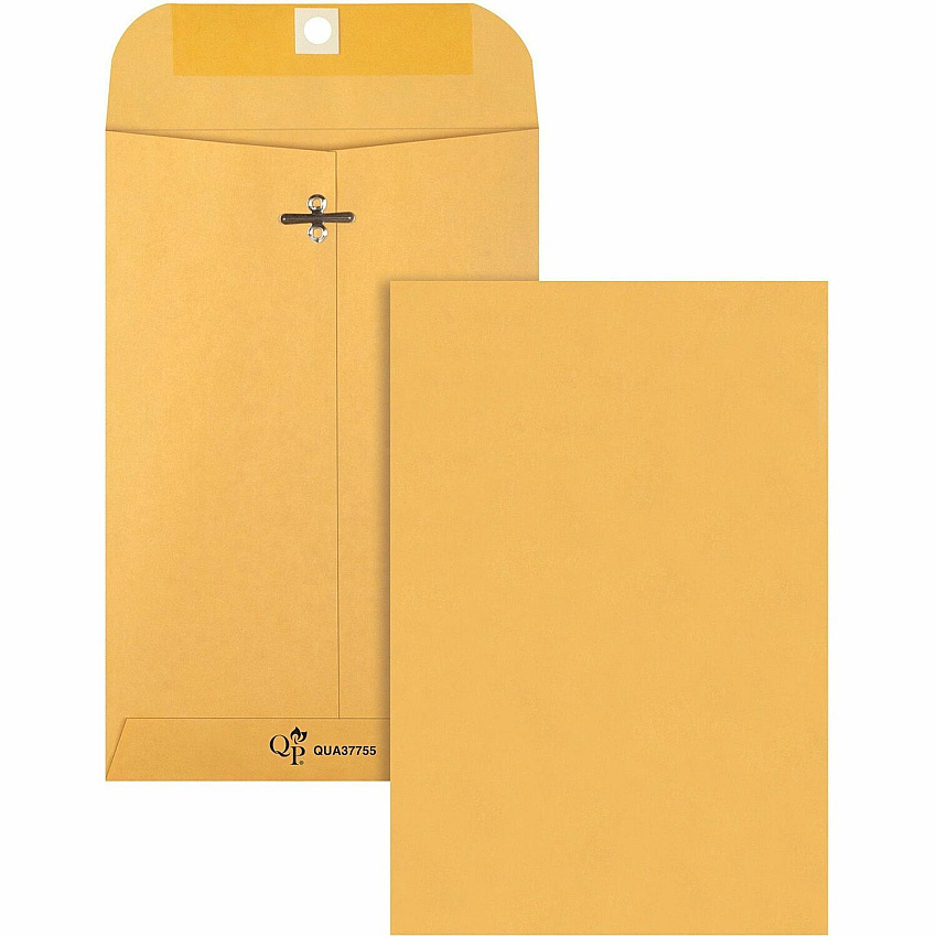 Quality Park 6 x 9 Extra Heavy-duty Kraft Clasp Envelopes (QUA37755)