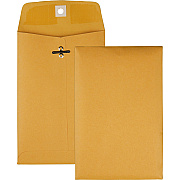 Quality Park 5 x 7-1/2 Clasp Envelopes with Deeply Gummed Flaps (QUA37835)