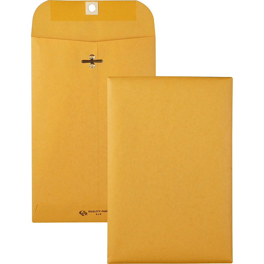 Quality Park 6 x 9 Clasp Envelopes with Deeply Gummed Flaps (QUA37855)