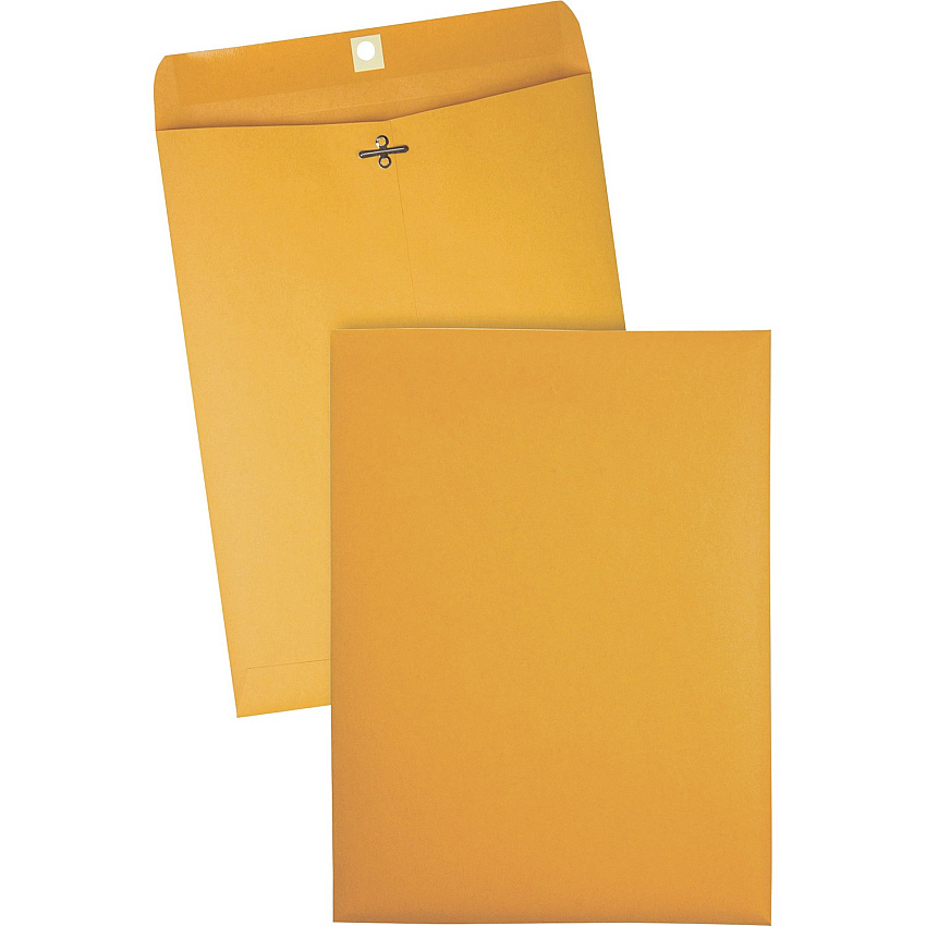Quality Park 9 x 12 Clasp Envelopes with Deeply Gummed Flaps (QUA37890)