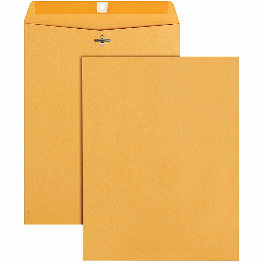 Quality Park 9-1/2 x 12-1/2 Clasp Envelopes with Deeply Gummed Flaps (QUA37893)