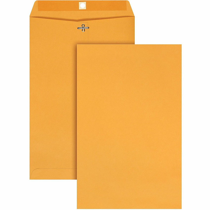 Quality Park 9-1/4 x 14-1/2 Clasp Envelopes with Deeply Gummed Flaps (QUA37894)