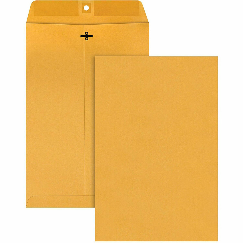 Quality Park 10 x 15 Clasp Envelopes with Deeply Gummed Flaps (QUA37898)