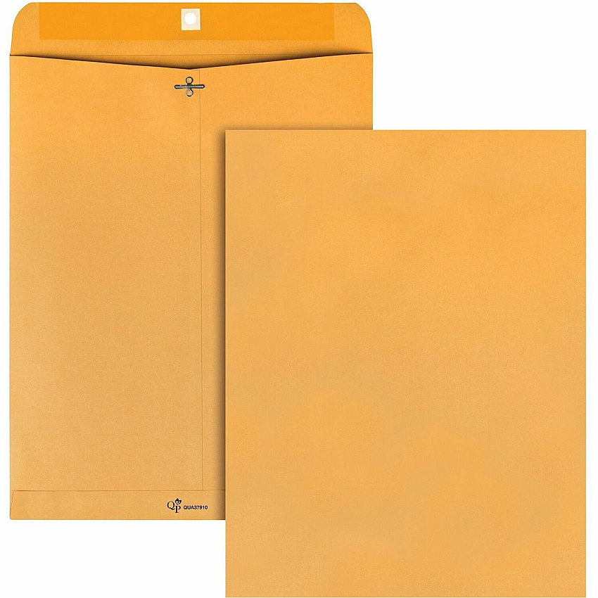Quality Park 12 x 15-1/2 Clasp Envelope with Deeply Gummed Flaps (QUA37910)