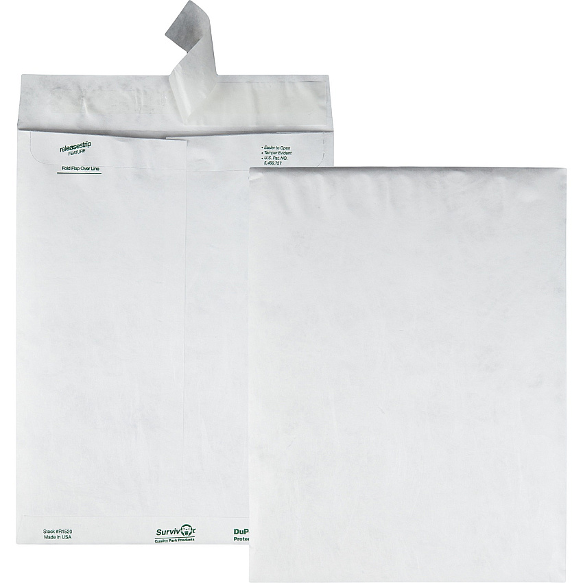 Survivor 9-1/2 x 12 1/2 DuPont Tyvek Catalog Mailers with Self-Seal Closure (QUAR1520)