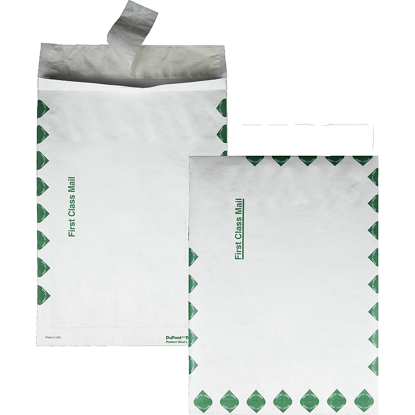 Survivor 10 x 13 x 1-1/2 DuPont Tyvek Expansion First Class Border Mailers (QUAR4210)