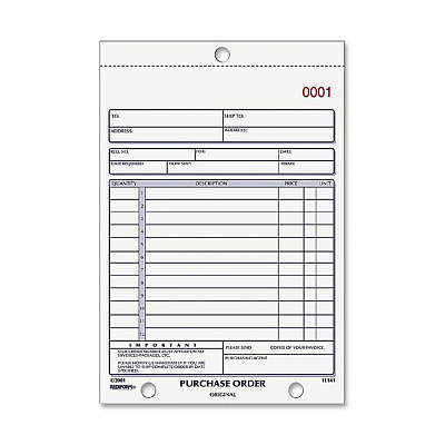 Rediform 2-part Carbonless Purchase Order Book (RED1L140)