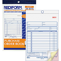 Rediform 3-Part Carbonless Purchase Order Book (RED1L141)