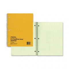 Rediform Green Eye - Ease Spiralbound Quad Notebook - Letter (33209)