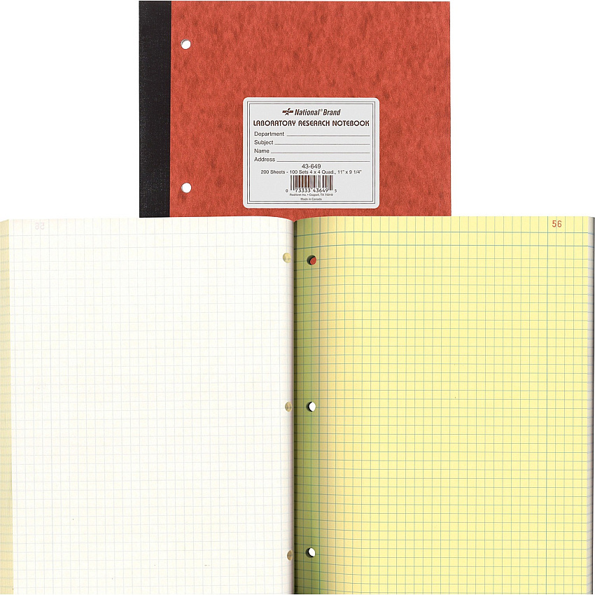 Rediform Laboratory Research Notebook (RED43649)