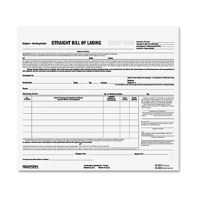 Rediform Snap-A-Way Bill of Lading Forms (RED44301)