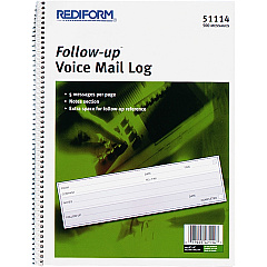 Rediform Follow-Up Voice Mail Log Book (RED51114)