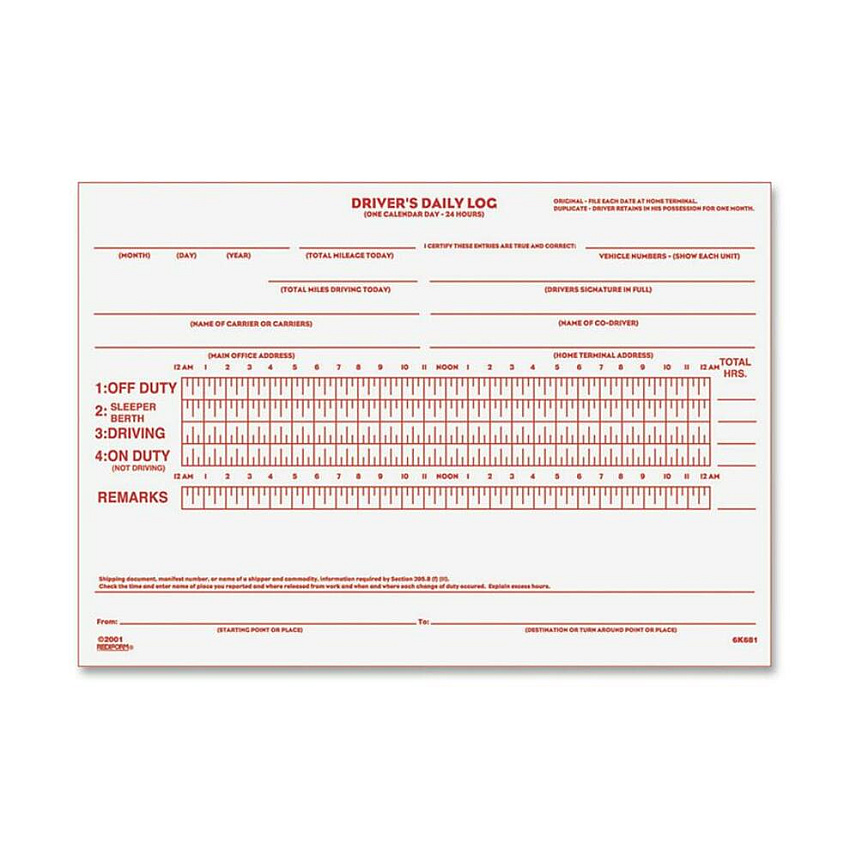 Rediform Driver's Daily Log Book (RED6K681)