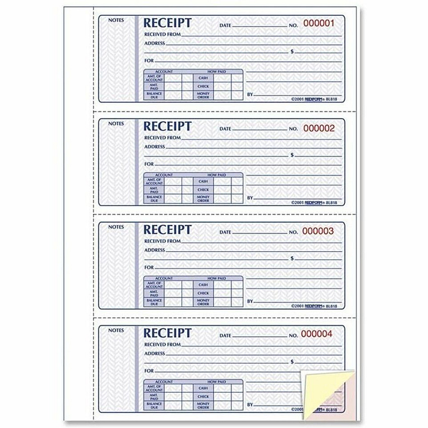 Rediform Hardbound Money Receipt Book (RED8L818)