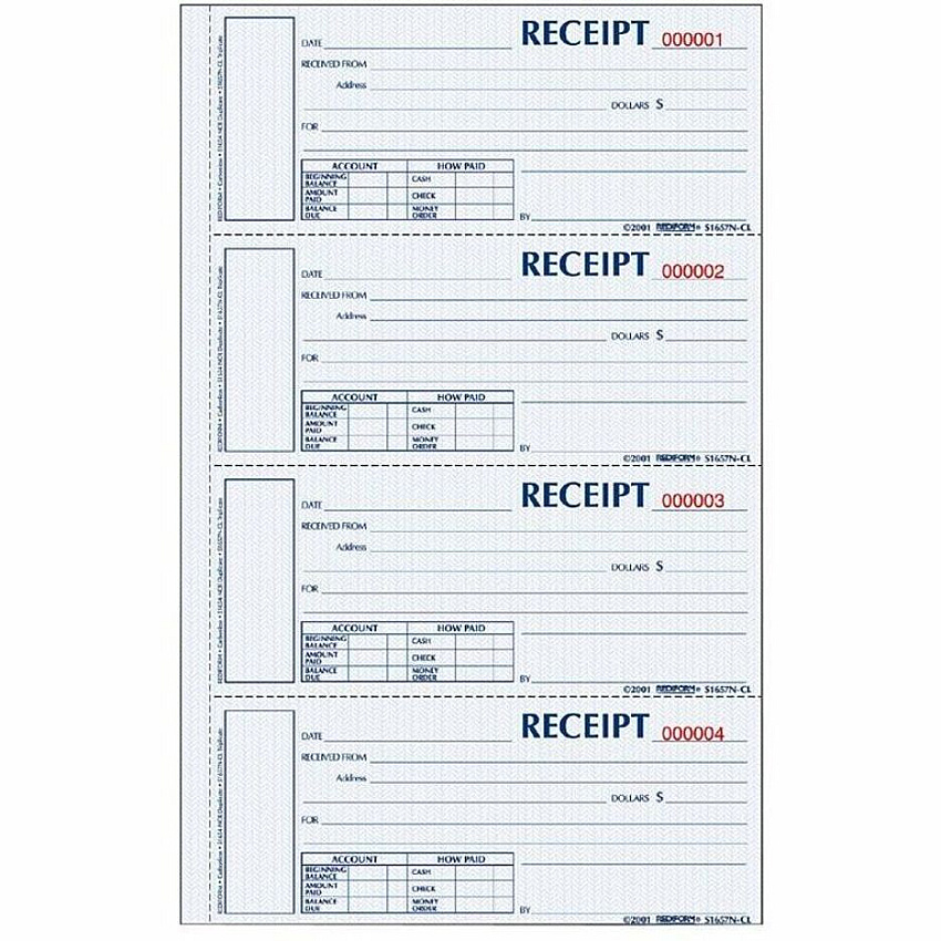 Rediform Hardbound Numbered Money Receipt Books (REDS1657NCL)