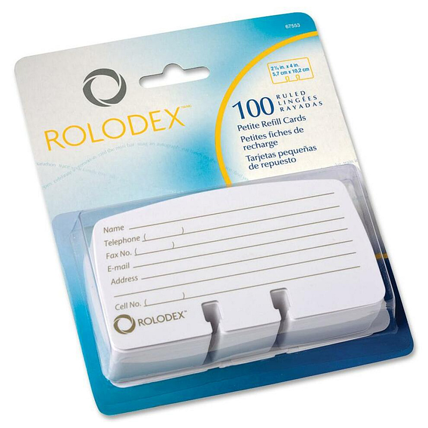 Rolodex Rotary File Petite Card Refills (ROL67553)