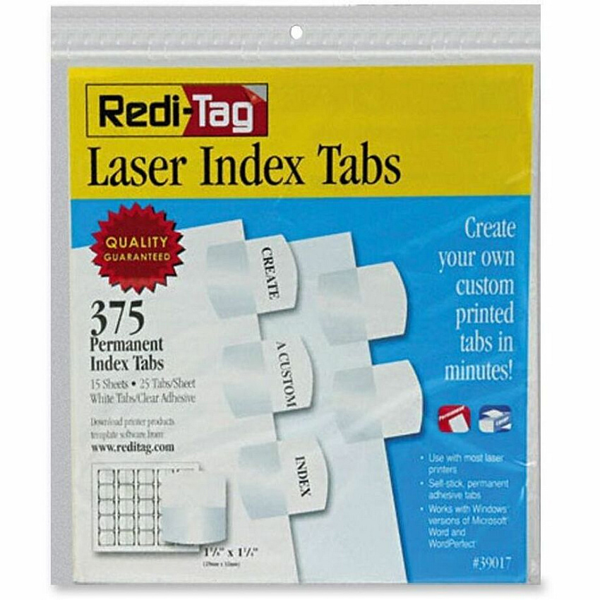 Redi-Tag Laser Printable Index Tabs (RTG39017)