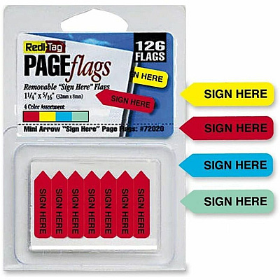 Redi-Tag Sign Here Mini Arrows (RTG72020)