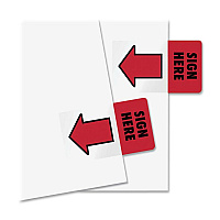 Redi-Tag Sign Here Red Arrow Page Flags (RTG76809)