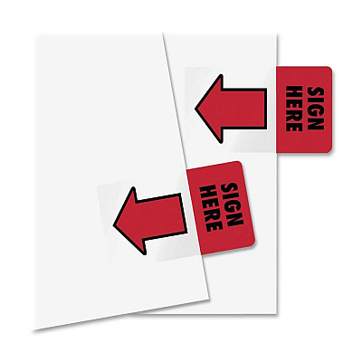 Redi-Tag Sign Here Red Arrow Page Flags (RTG76809)