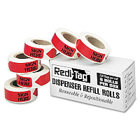 Redi-Tag Sign Here Arrow Flags Dispenser Refills (RTG91002)