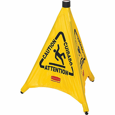 Rubbermaid Commercial Multi-Lingual Caution Safety Cone (RCP9S0000YW)