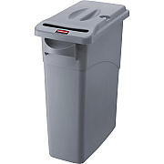 Rubbermaid Commercial Slim Jim Confidential Document Container w/Lid (RCP9W15LGY)