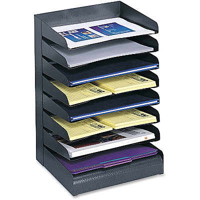 Safco Slanted Shelves Steel Desk Tray Sorter (SAF3129BL)