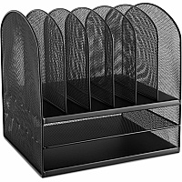 Safco Onyx 2 Horizontal/6 Upright Desk Organizer (SAF3255BL)