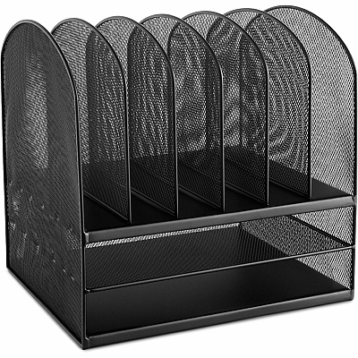Safco Onyx 2 Horizontal/6 Upright Desk Organizer (SAF3255BL)