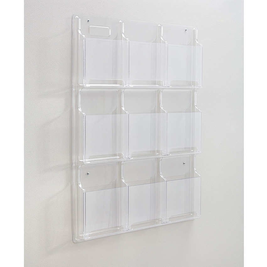 Safco 9-Pocket Magazine/Literature Display Rack (SAF5603CL)