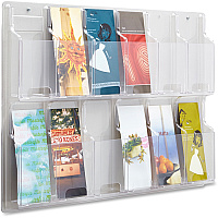 Safco 12 Pamphlet Pocket Display Rack (SAF5604CL)