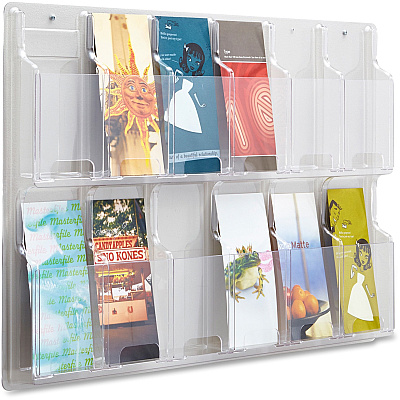 Safco 12 Pamphlet Pocket Display Rack (SAF5604CL)