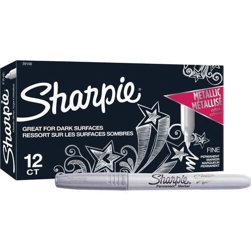 Sharpie Metallic Permanent Marker Metallic Silver 4/Pack 39109PP