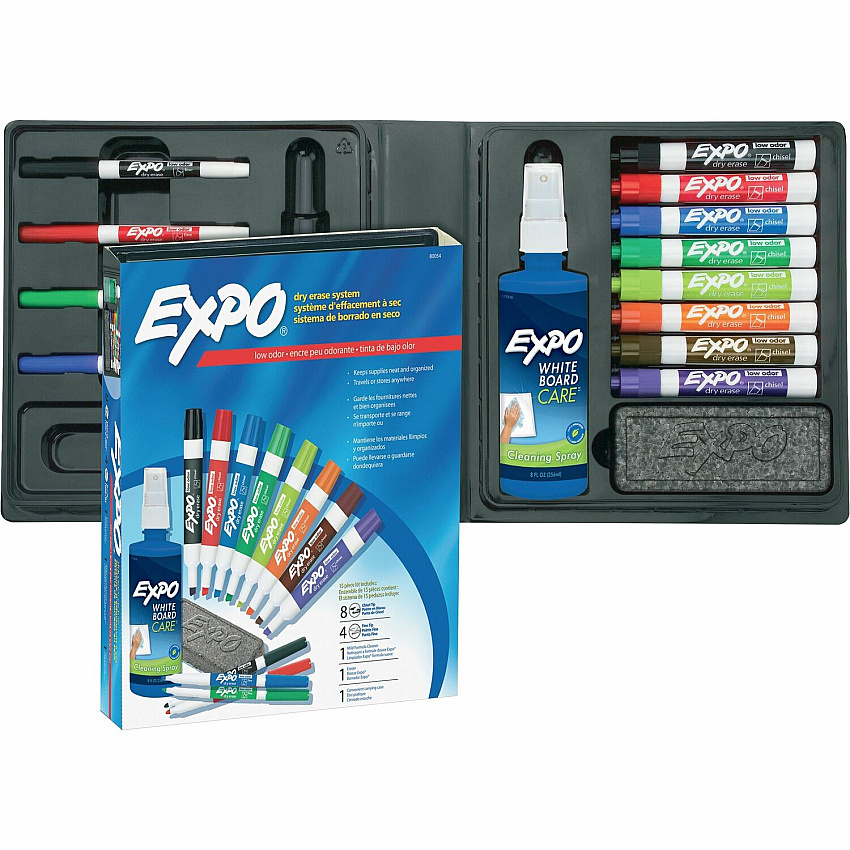EXPO Low-Odor Dry-erase Marker Kit (SAN80054)