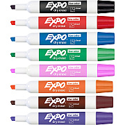 EXPO Low-Odor Dry-erase 8-Color Marker Set (SAN80078)