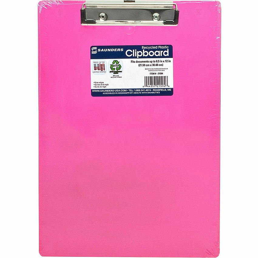 Saunders Neon Plastic Clipboards (SAU21594)