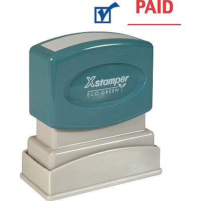 Xstamper Red/Blue PAID Title Stamp (XST2024)