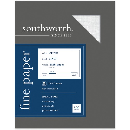 Resume Paper, 100% Cotton Ivory, 24 lb. (R14ICF) - Southworth