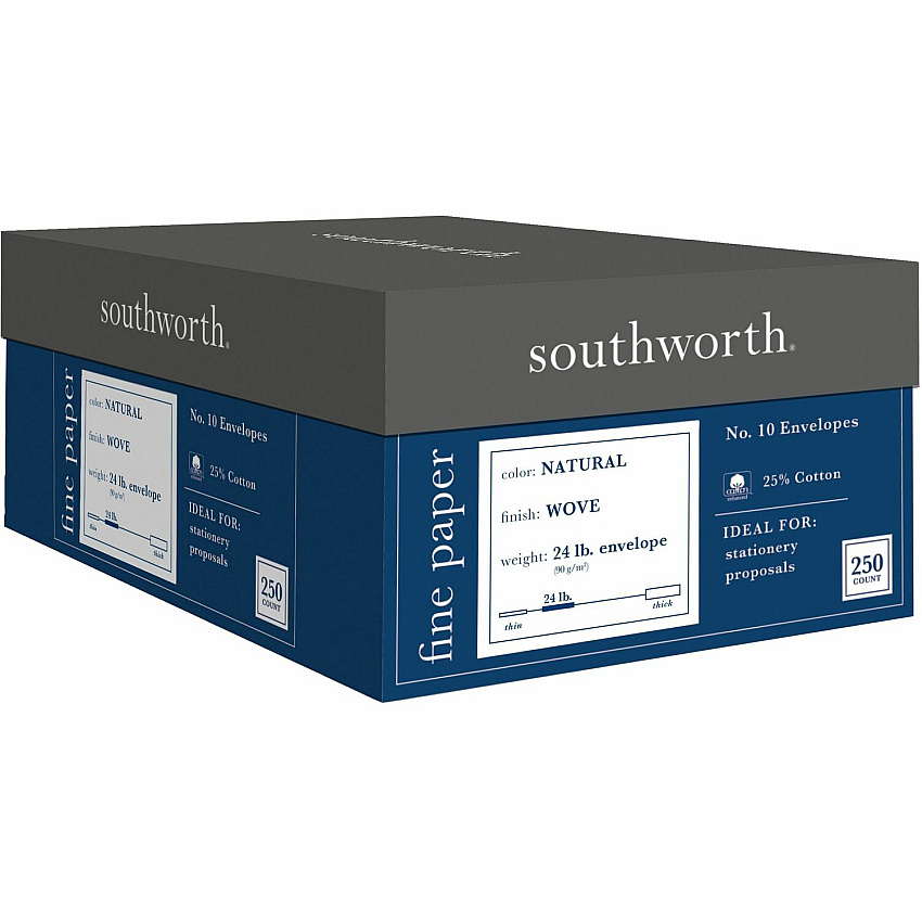 Southworth 25% Cotton No. 10 Business Envelopes (SOUJ404N10)