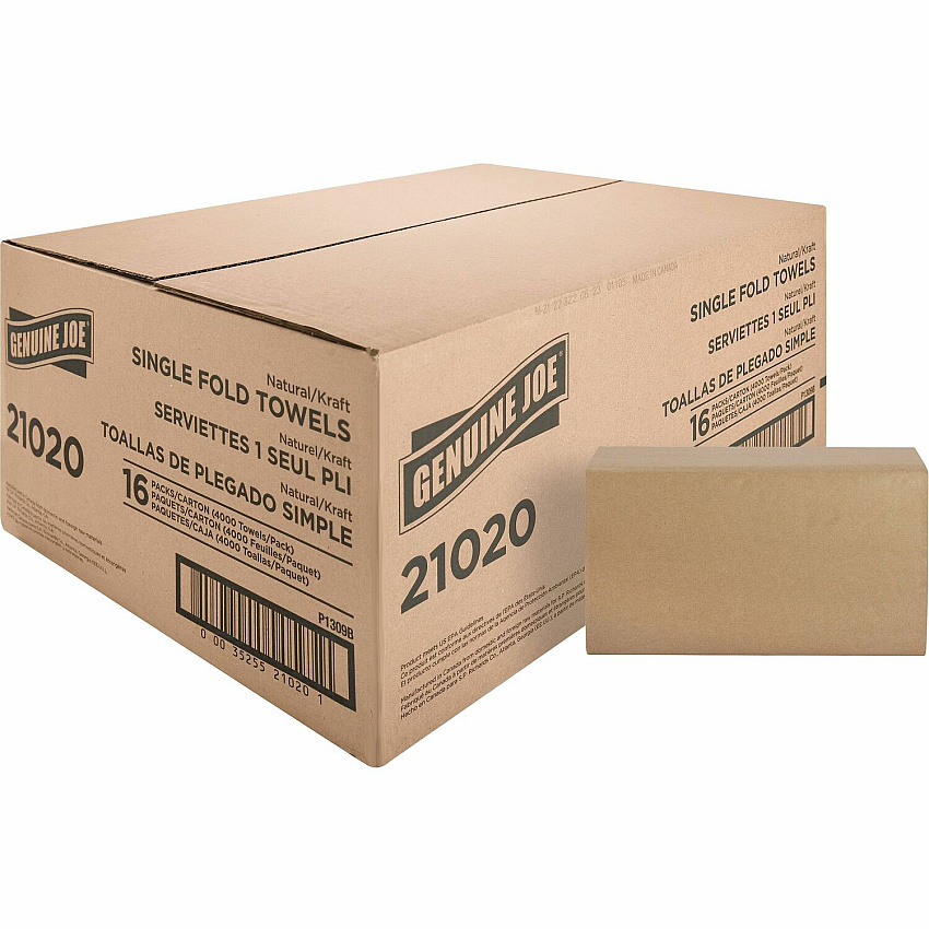 Genuine Joe Single-Fold Value Paper Towels (GJO21020)