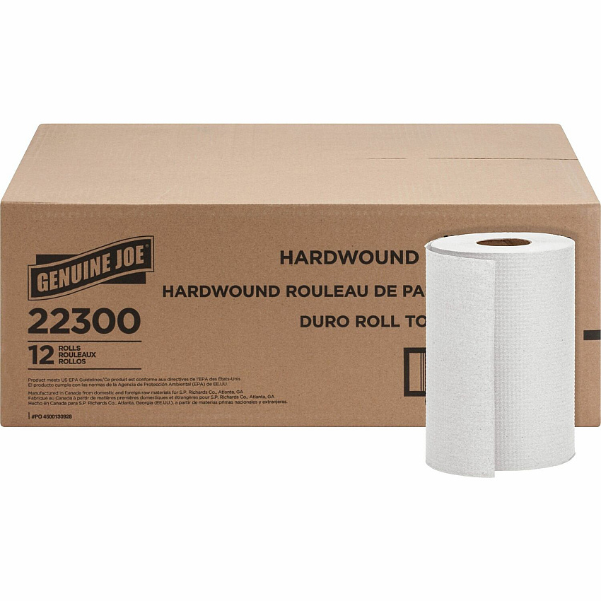Genuine Joe Hardwound Roll Paper Towels (GJO22300)