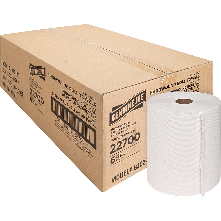Genuine Joe Hardwound Roll Paper Towels (GJO22700)