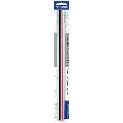 Staedtler 12" Triangular Engineer Scale (STD9871834BK)