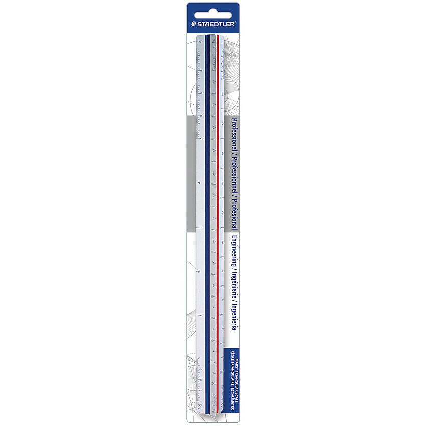 Staedtler 12" Triangular Engineer Scale (STD9871834BK)