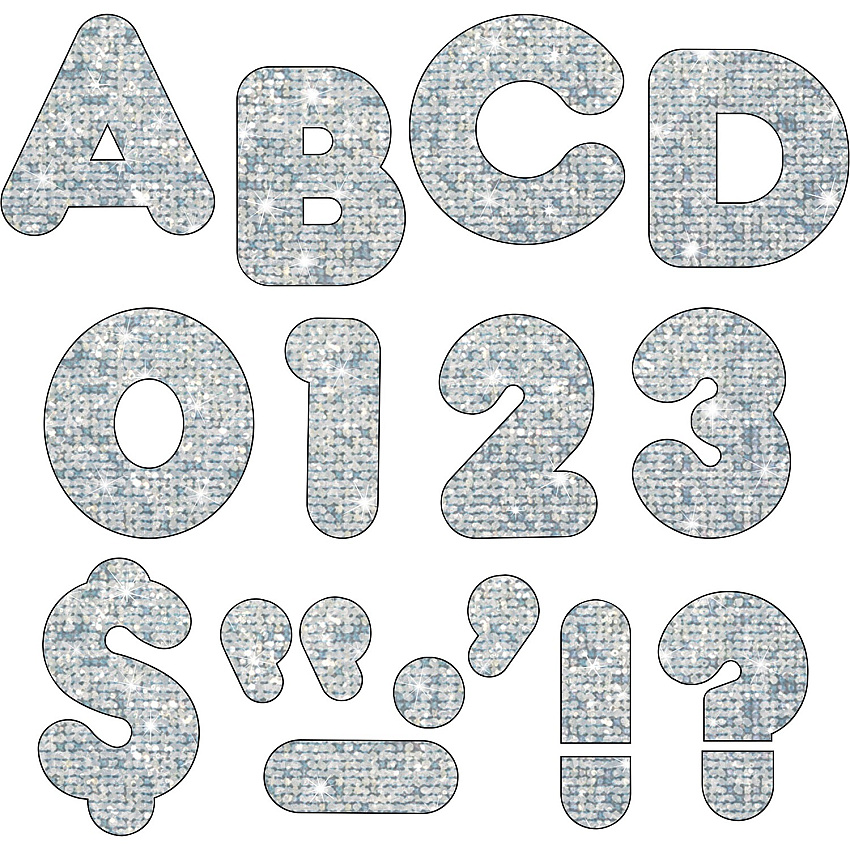 TREND 4" Sparkle Uppercase Ready Letters Set (TEPT1613)