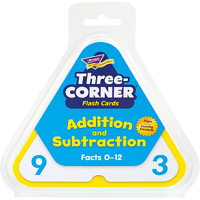TREND Three-Corner Add/Subtract Flash Card Set (TEPT1670)