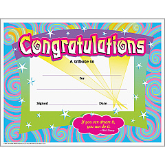 TREND Congratulations/Swirls Award Certificates (TEPT2954)